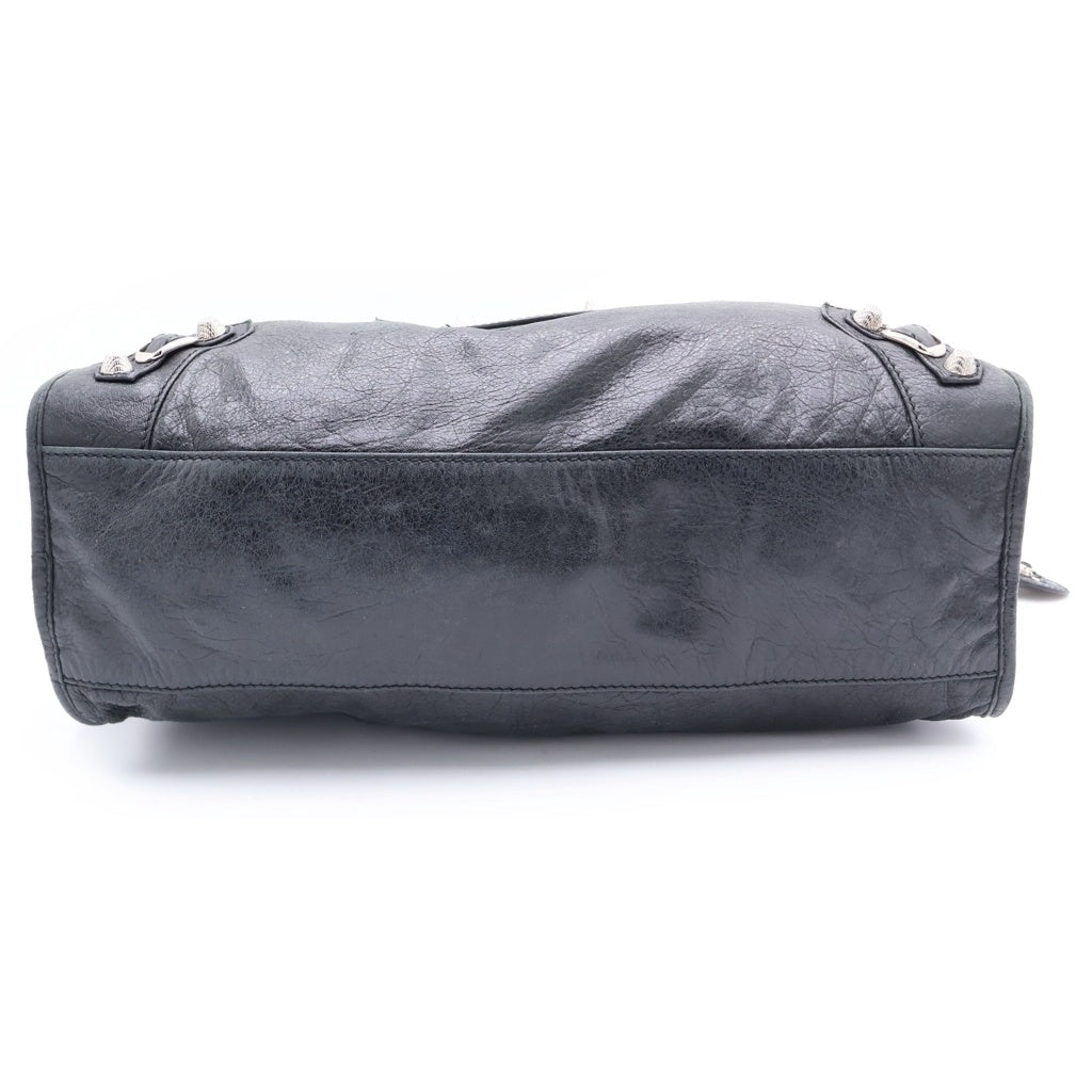 BALENCIAGA(バレンシアガ) ザ・シティ 2WAYハンドバッグ ショルダーバッグ ブラック レザー 281770 シルバー金具