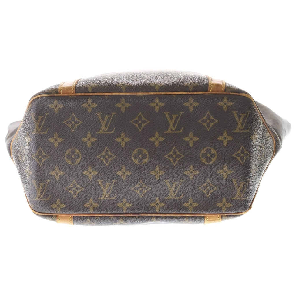LOUIS VUITTON(ルイヴィトン) モノグラム サックショッピング トートバッグ ハンドバッグ ブラウン レザー×PVC M51108 ゴールド金具 レディース