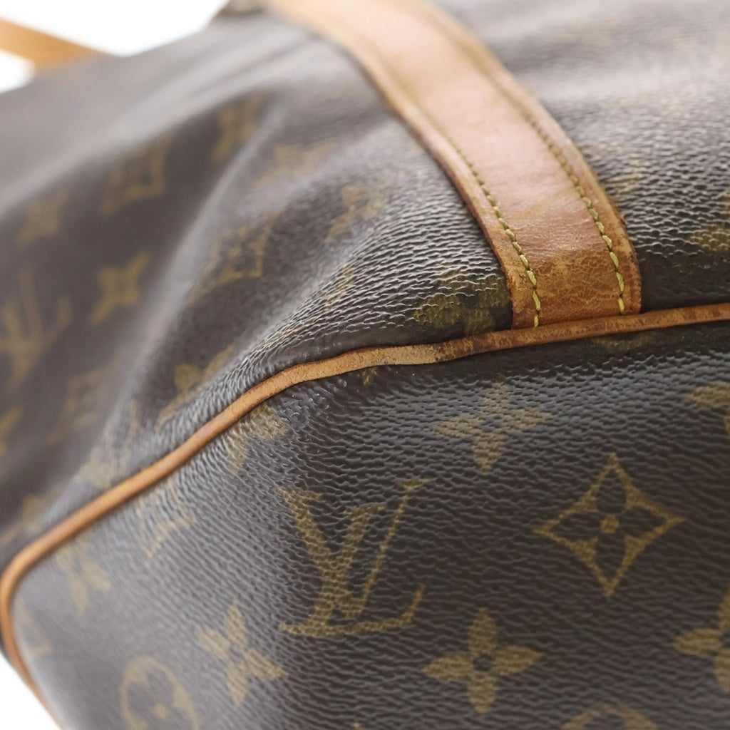 LOUIS VUITTON(ルイヴィトン) モノグラム サックショッピング トートバッグ ハンドバッグ ブラウン レザー×PVC M51108 ゴールド金具 レディース