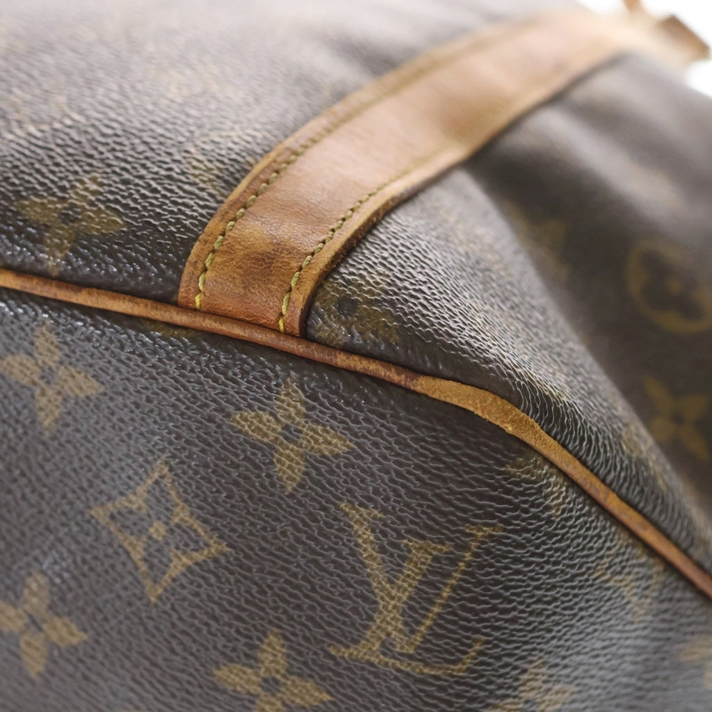 LOUIS VUITTON(ルイヴィトン) モノグラム サックショッピング トートバッグ ハンドバッグ ブラウン レザー×PVC M51108 ゴールド金具 レディース