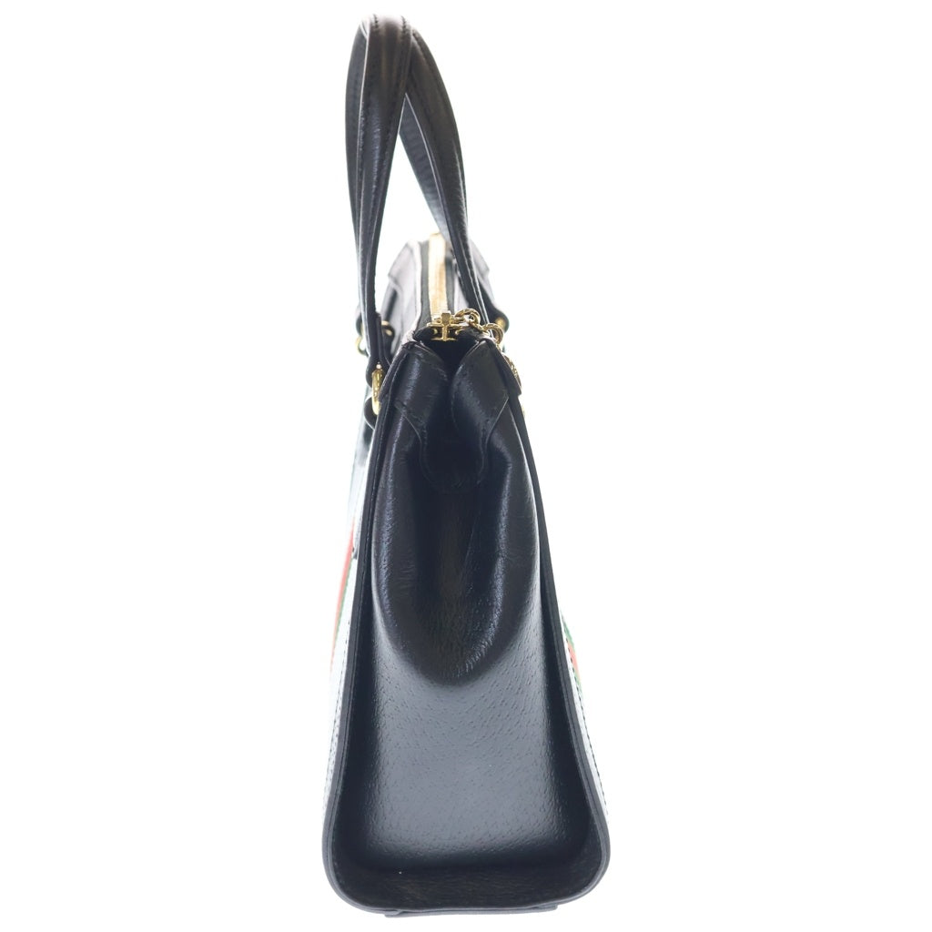 GUCCI(グッチ) オフィディア 2WAYハンドバッグ ショルダーバッグ ブラック レザー 719882 ゴールド金具 レディース