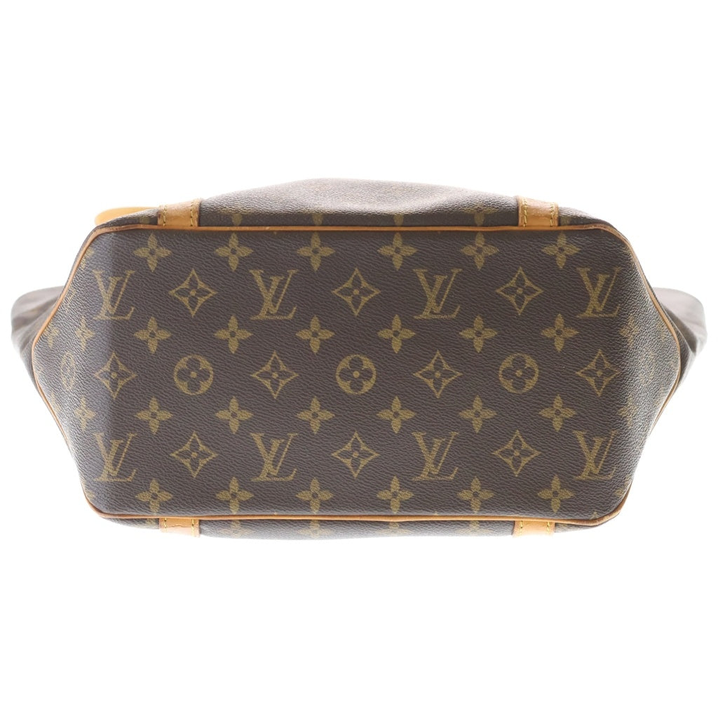 LOUIS VUITTON(ルイヴィトン) モノグラム サックショッピング トートバッグ ハンドバッグ ブラウン レザー×PVC M51108 ゴールド金具 レディース