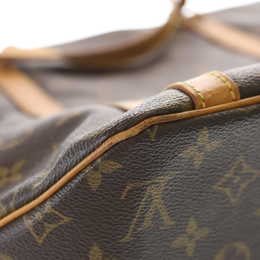 LOUIS VUITTON(ルイヴィトン) モノグラム サックショッピング トートバッグ ハンドバッグ ブラウン レザー×PVC M51108 ゴールド金具 レディース