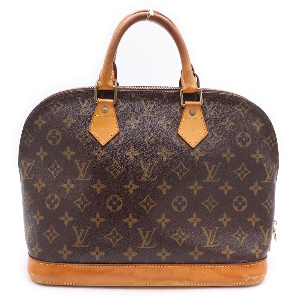 LOUIS VUITTON(ルイヴィトン) モノグラム アルマPM ハンドバッグ ブラウン レザー×PVC M53151 ゴールド金具 レディース