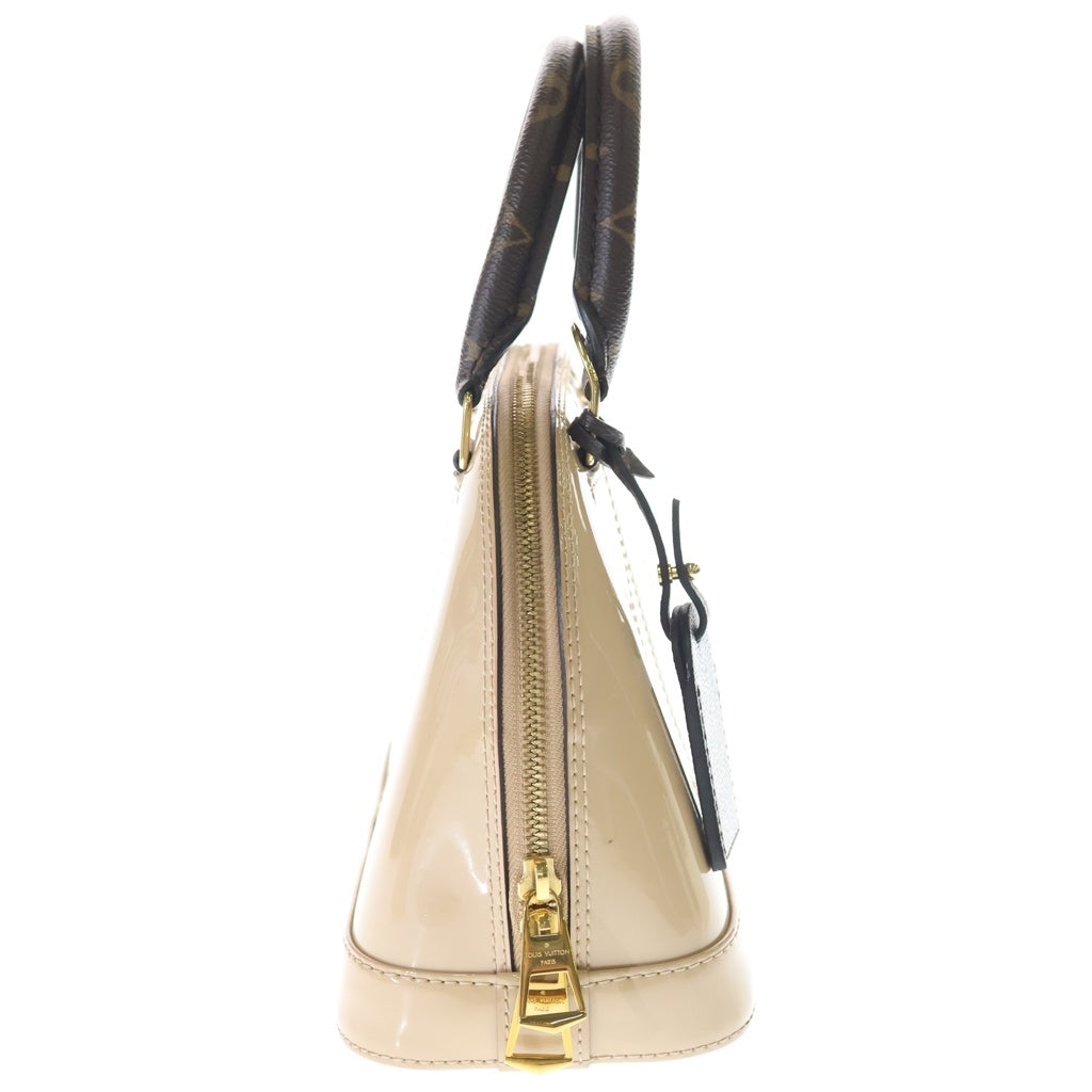 LOUIS VUITTON(ルイヴィトン) ルイヴィトン アルマBB 2WAYハンドバッグ ショルダーバッグ ベージュ×ブラウン レザー×パテント M51949 ゴールド金具 レディース