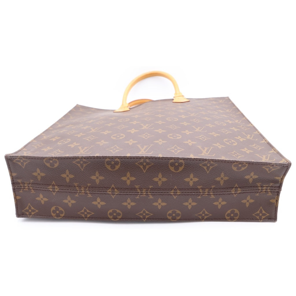 LOUIS VUITTON(ルイヴィトン) モノグラム サックプラ トートバッグ ハンドバッグ ブラウン レザー×PVC M51140 ゴールド金具 レディース