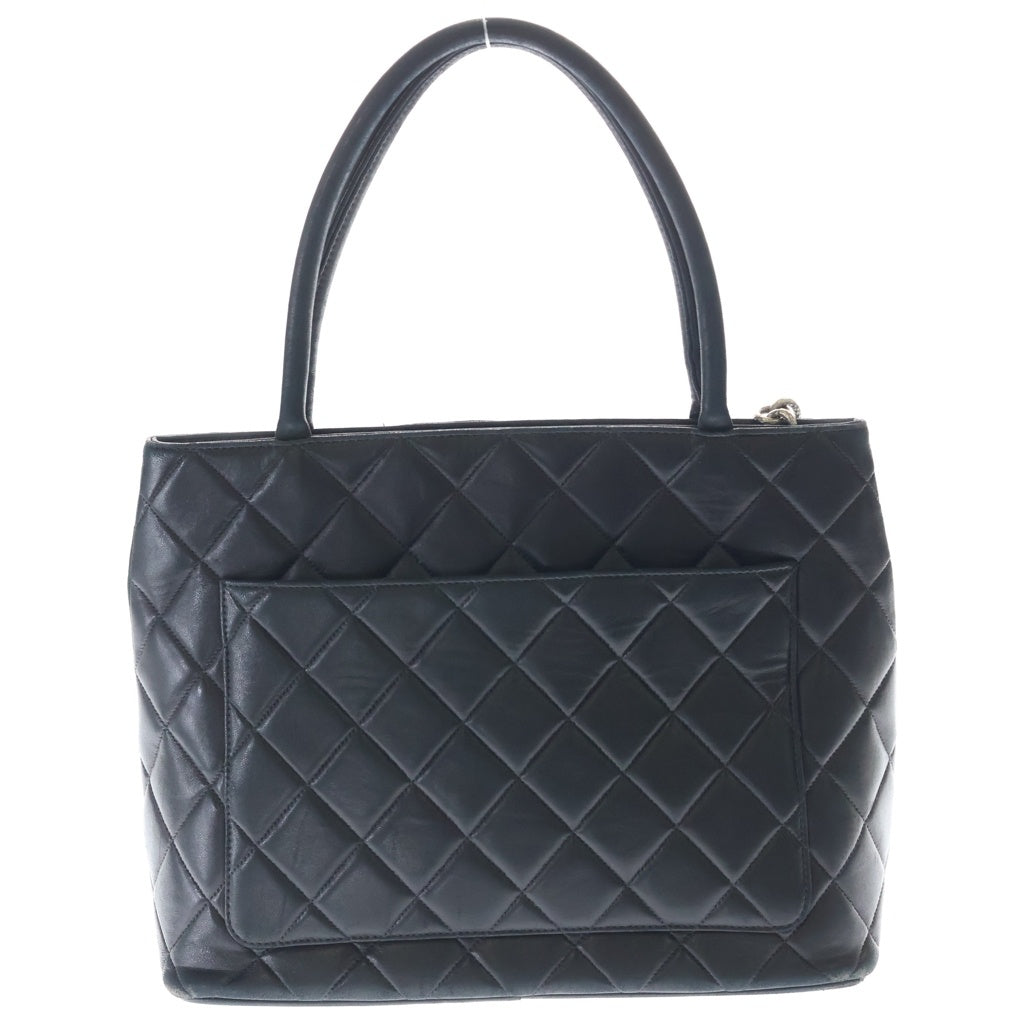 CHANEL(シャネル) 復刻トート ハンドバッグ トートバッグ ブラック ラムスキン シルバー金具 レディース