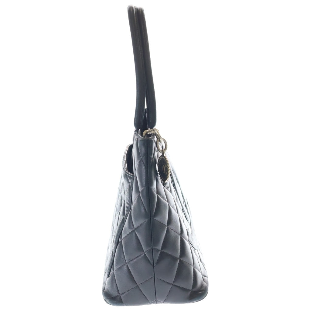 CHANEL(シャネル) 復刻トート ハンドバッグ トートバッグ ブラック ラムスキン シルバー金具 レディース