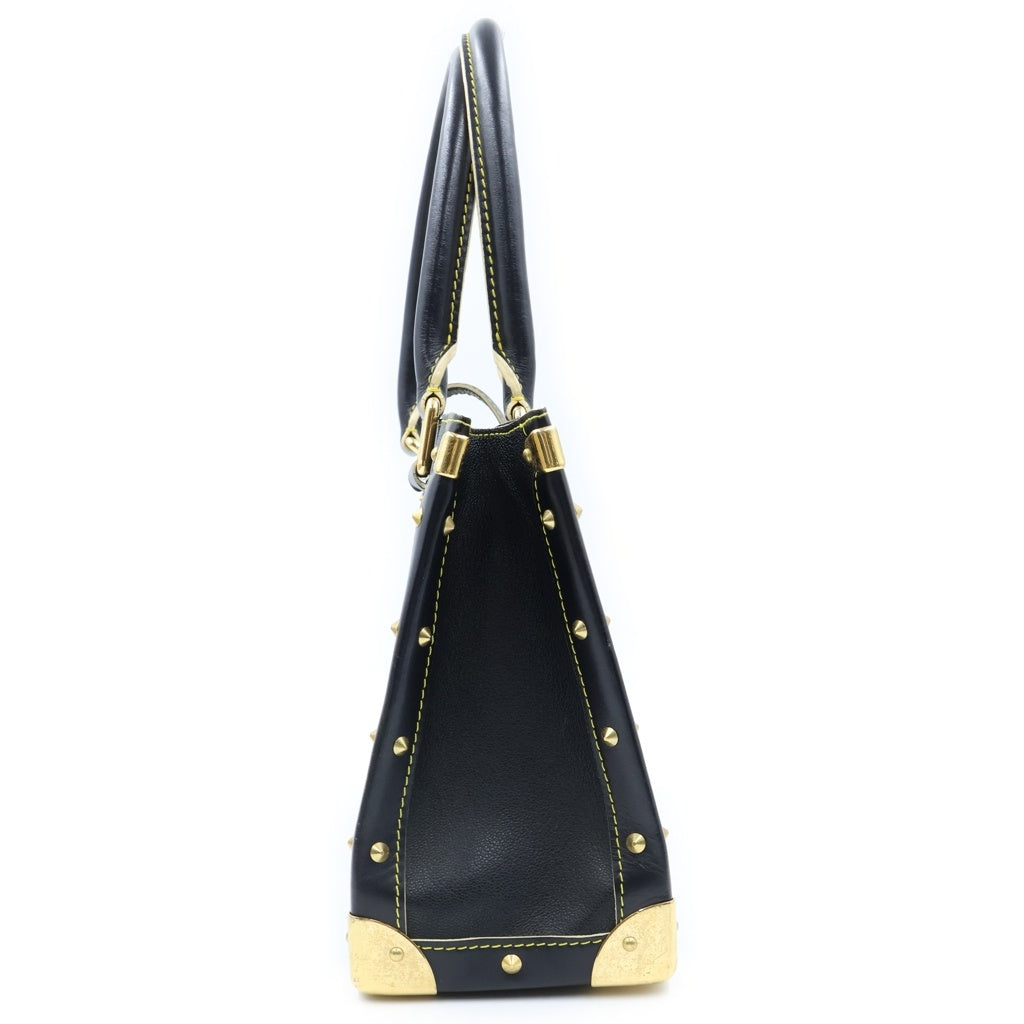 LOUIS VUITTON(ルイヴィトン) ファビュロー スタッズ トートバッグ ハンドバッグ ブラック ノワール スハリレザー M91812 ゴールド金具 レディース