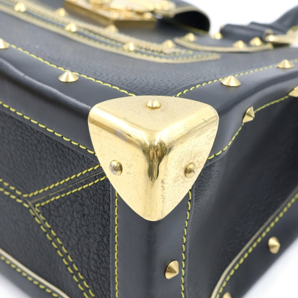 LOUIS VUITTON(ルイヴィトン) ファビュロー スタッズ トートバッグ ハンドバッグ ブラック ノワール スハリレザー M91812 ゴールド金具 レディース