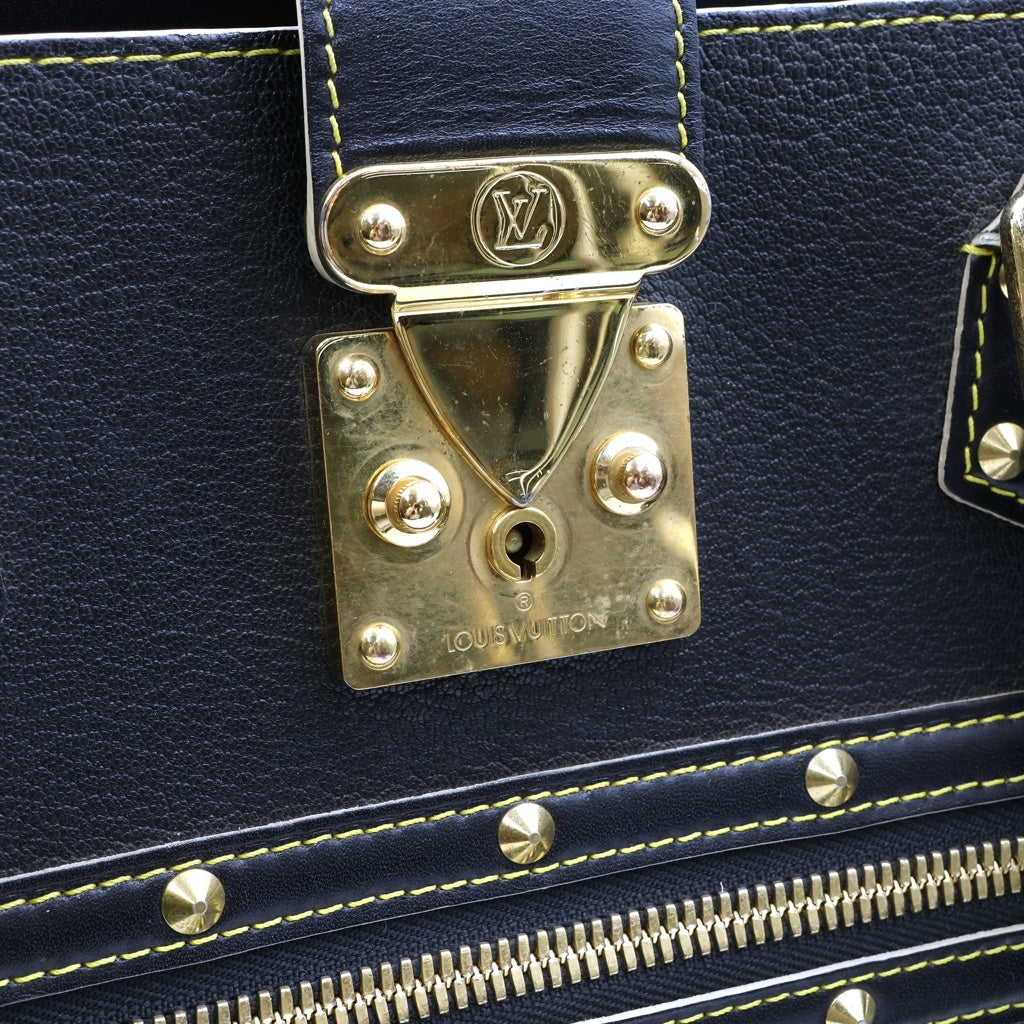 LOUIS VUITTON(ルイヴィトン) ファビュロー スタッズ トートバッグ ハンドバッグ ブラック ノワール スハリレザー M91812 ゴールド金具 レディース