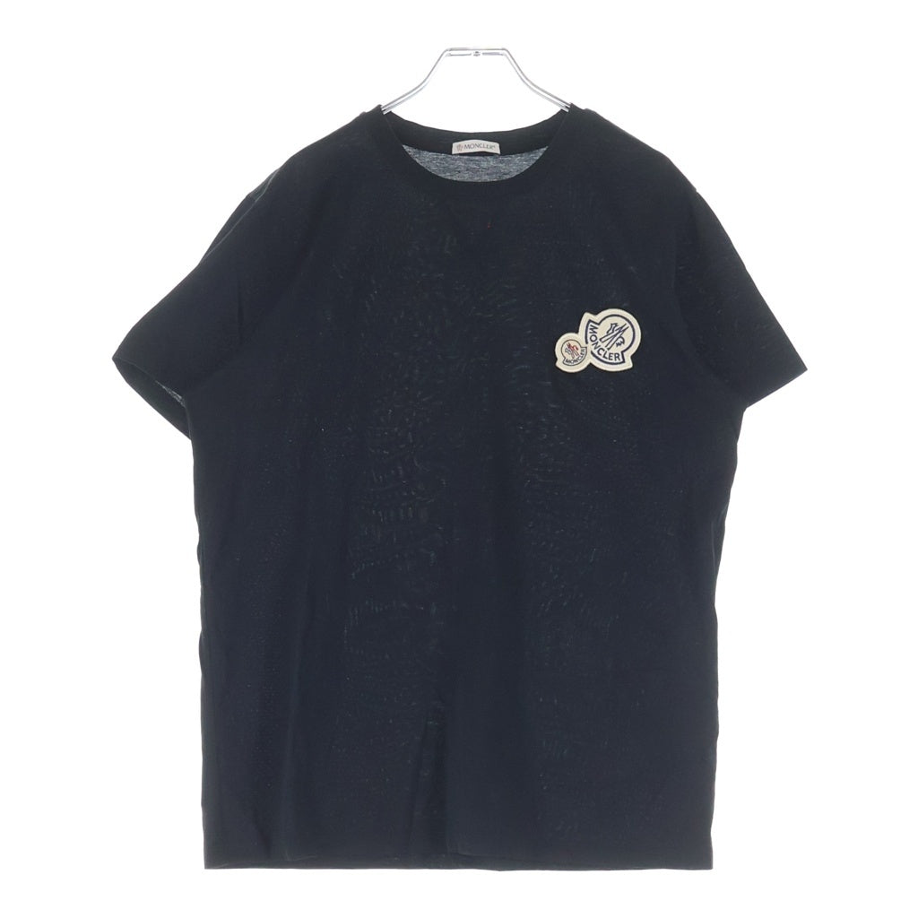 MONCLER(モンクレール) フロントロゴワッペン 半袖Tシャツ カットソー ブラック