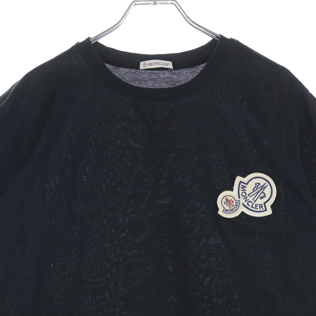 MONCLER(モンクレール) フロントロゴワッペン 半袖Tシャツ カットソー ブラック