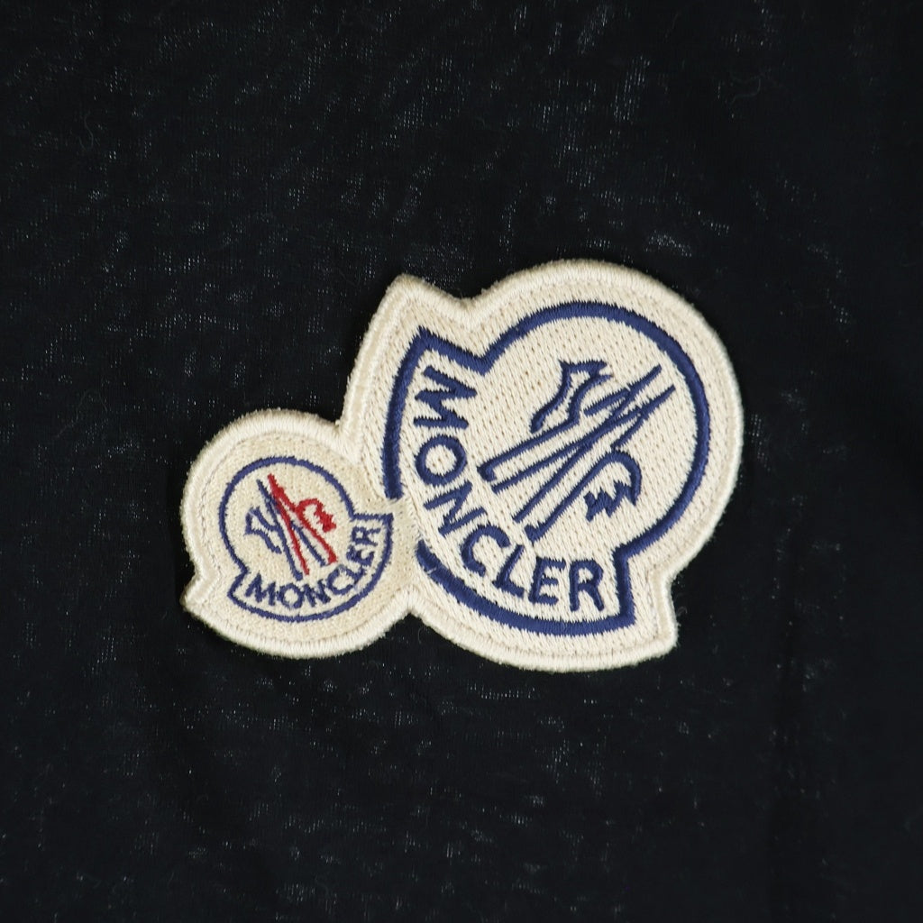 MONCLER(モンクレール) フロントロゴワッペン 半袖Tシャツ カットソー ブラック