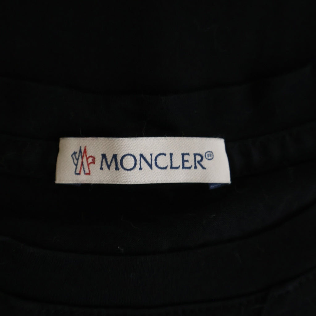 MONCLER(モンクレール) フロントロゴワッペン 半袖Tシャツ カットソー ブラック