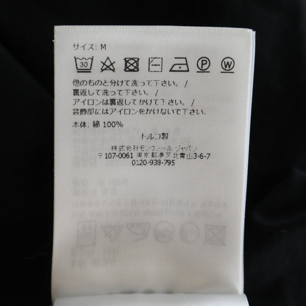 MONCLER(モンクレール) フロントロゴワッペン 半袖Tシャツ カットソー ブラック