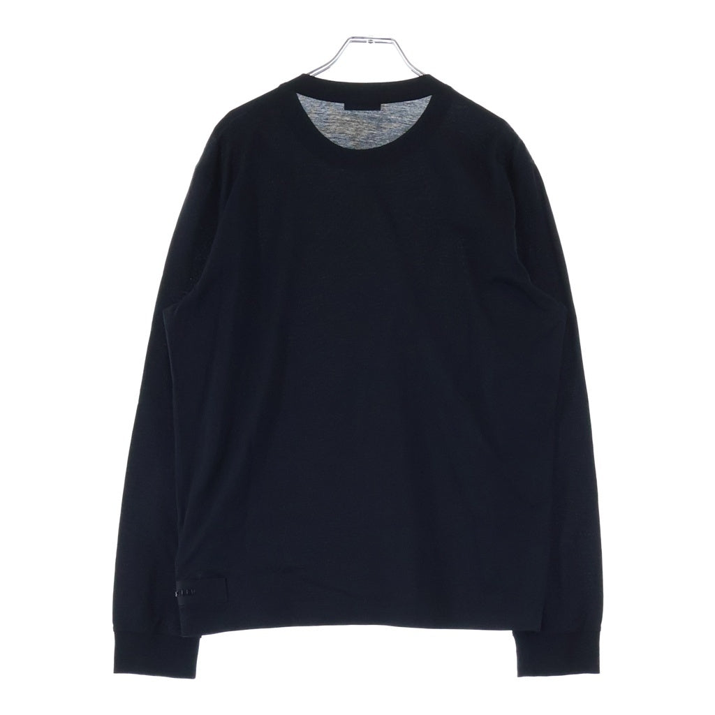 MONCLER(モンクレール) サイドロゴ クルーネック長袖Tシャツ ロングTシャツ ブラック G10918