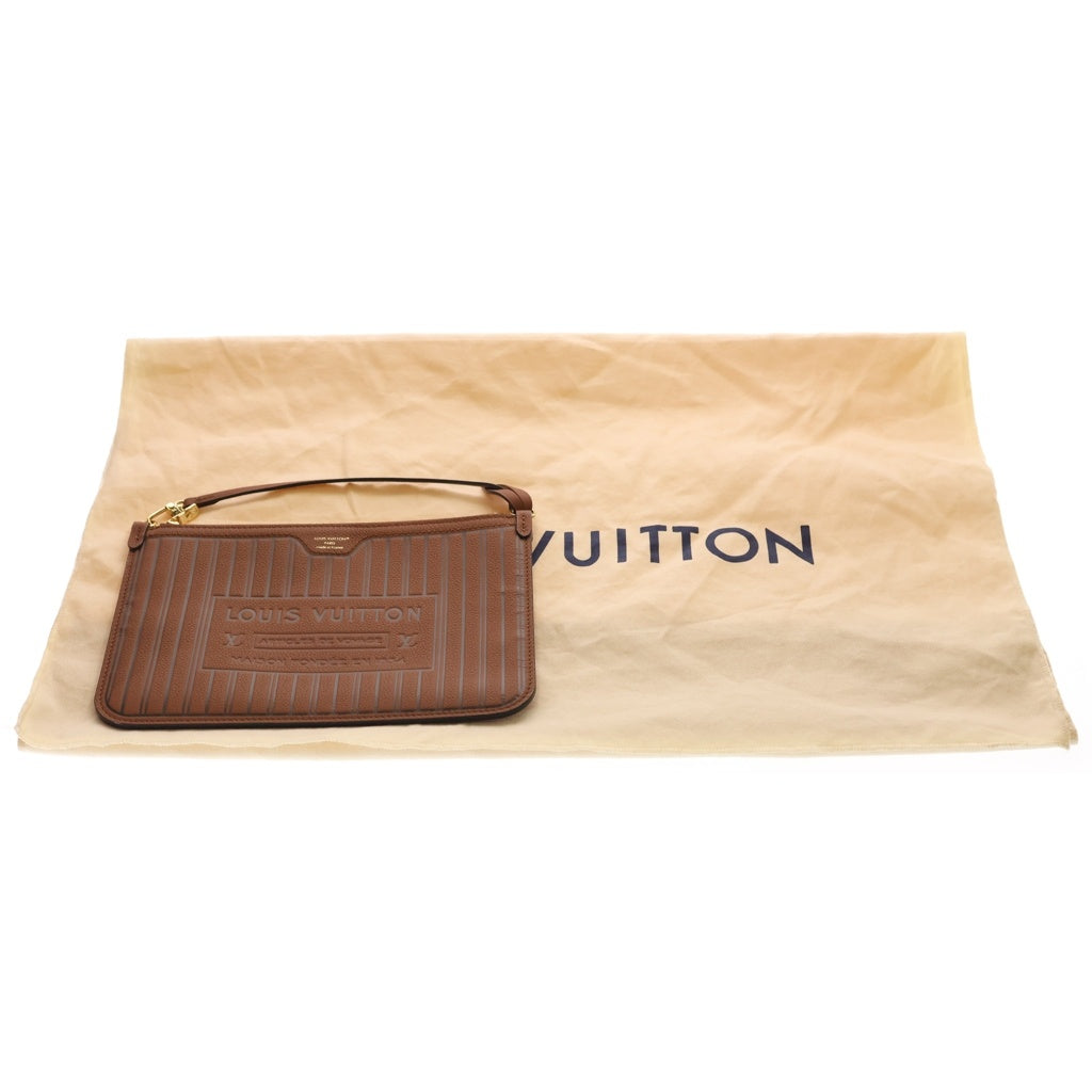 LOUIS VUITTON(ルイヴィトン) ネヴァーフル・インサイドアウトMM ハンドバッグ トートバッグ ブラウン レザー×PVC M12061 ゴールド金具 レディース