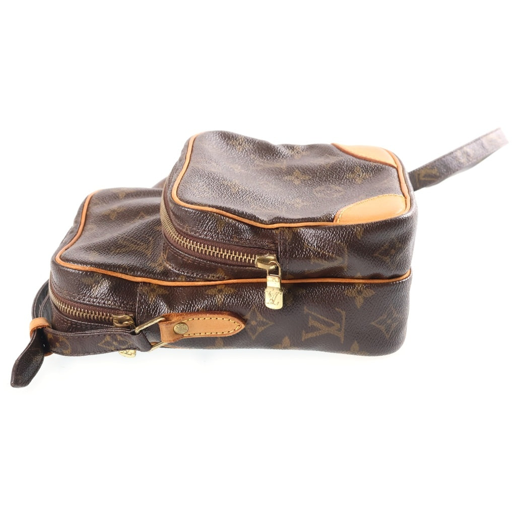 LOUIS VUITTON(ルイヴィトン) モノグラム アマゾン ショルダーバッグ ミニバッグ ブラウン レザー×PVC M45236 ゴールド金具 レディース