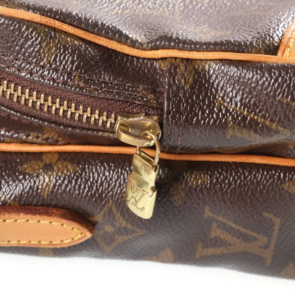 LOUIS VUITTON(ルイヴィトン) モノグラム アマゾン ショルダーバッグ ミニバッグ ブラウン レザー×PVC M45236 ゴールド金具 レディース