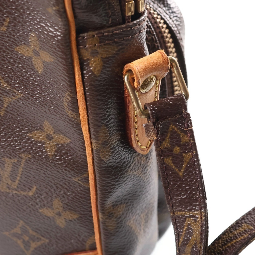 LOUIS VUITTON(ルイヴィトン) モノグラム アマゾン ショルダーバッグ ミニバッグ ブラウン レザー×PVC M45236 ゴールド金具 レディース