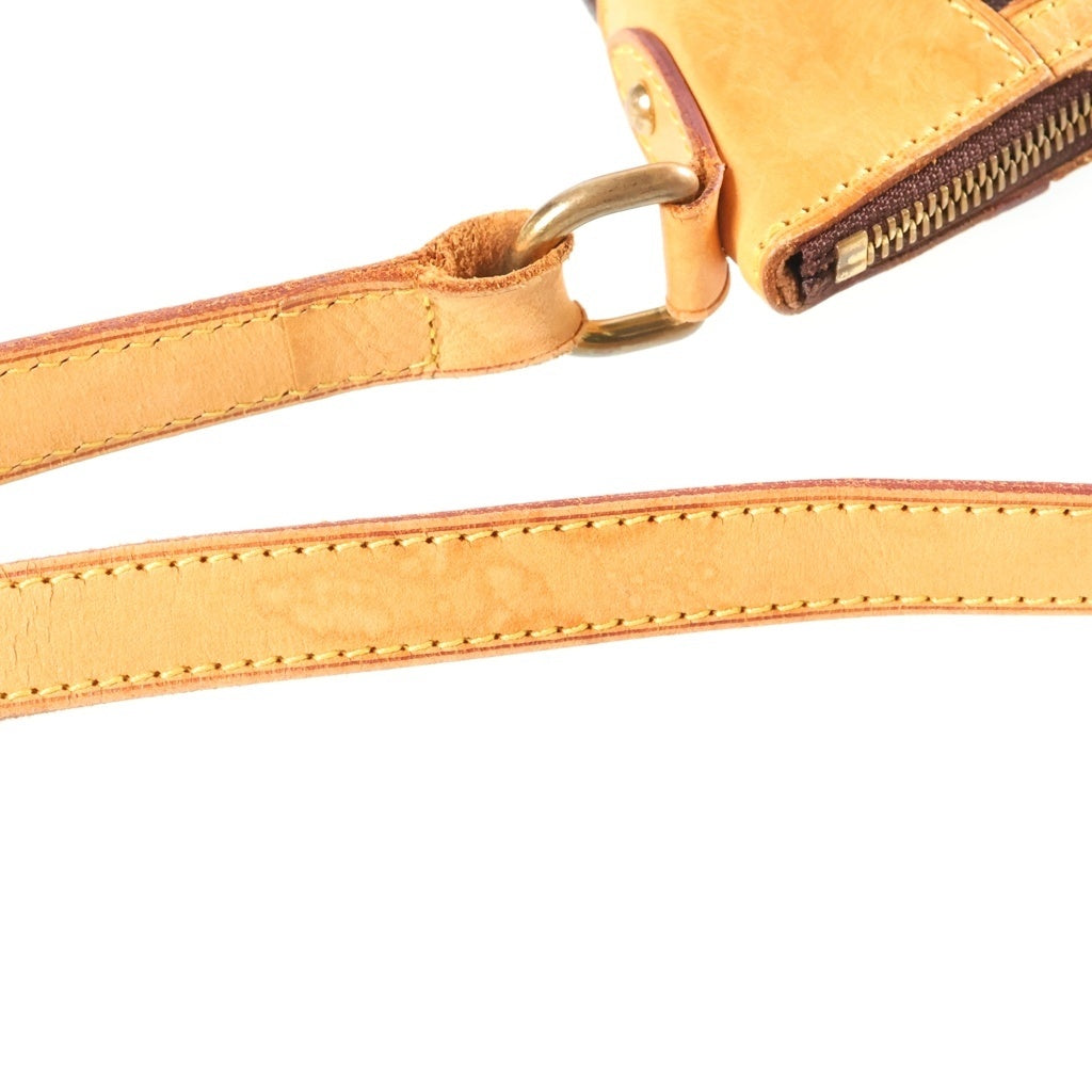 LOUIS VUITTON(ルイヴィトン) モノグラム オデオンPM ショルダーバッグ ブラウン レザー×PVC M56390 ゴールド金具 レディース