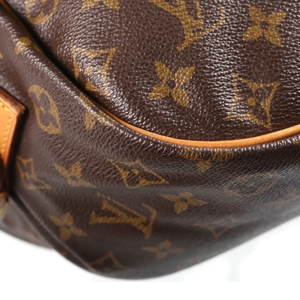 LOUIS VUITTON(ルイヴィトン) モノグラム ソミュール30 ショルダーバッグ ブラウン レザー×PVC M42256 ゴールド金具 レディース