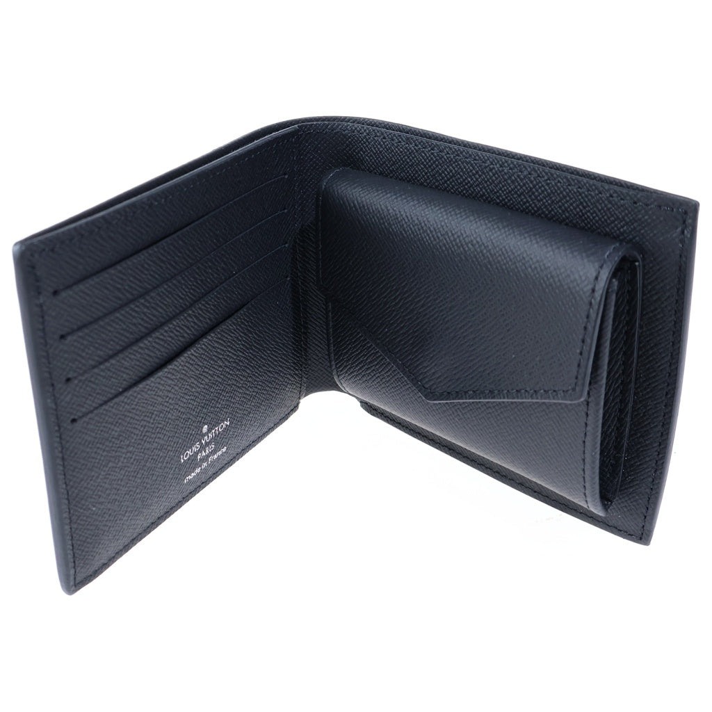 LOUIS VUITTON(ルイヴィトン) モノグラムエクリプス ポルトフォイユマルコNM 二つ折り財布 コンパクトウォレット ブラック PVC×レザー M62545