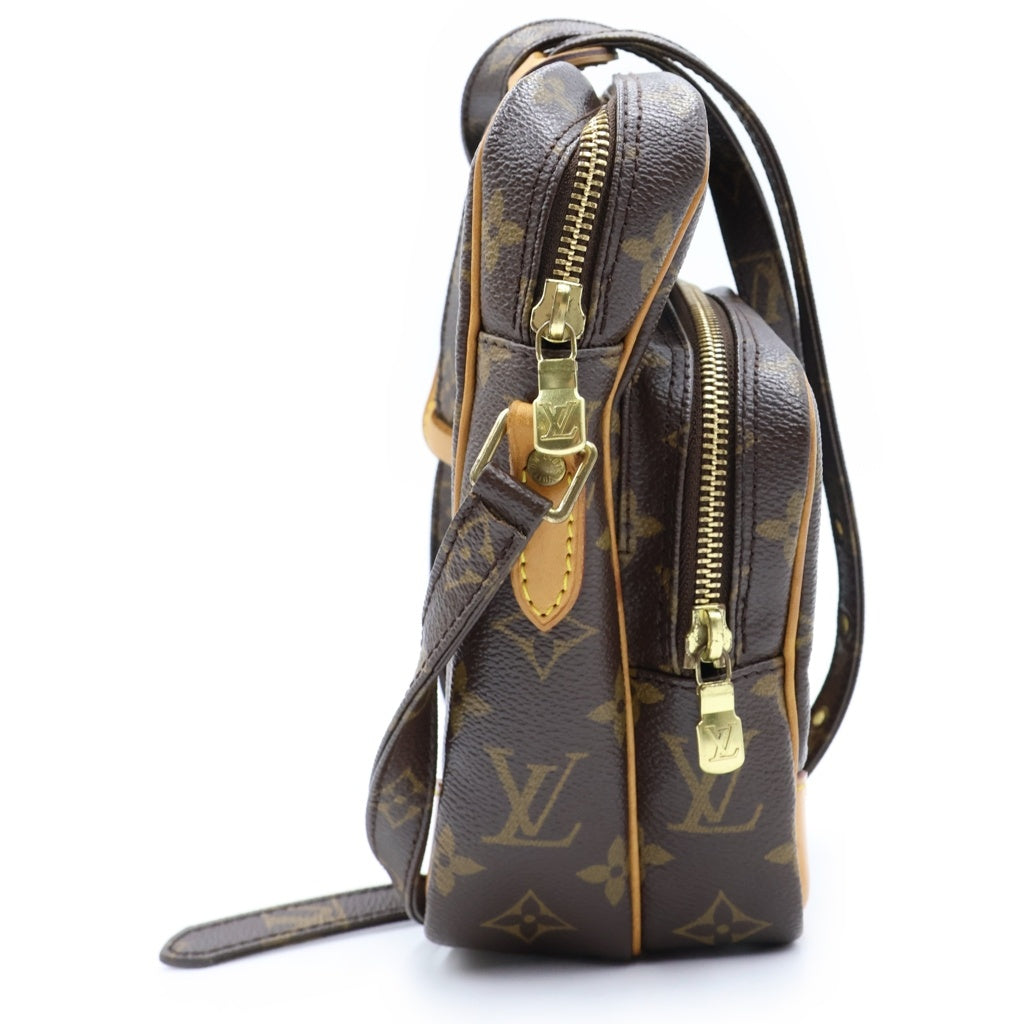 LOUIS VUITTON(ルイヴィトン) モノグラム アマゾン ショルダーバッグ ミニバッグ ブラウン レザー×PVC M45236 ゴールド金具 レディース