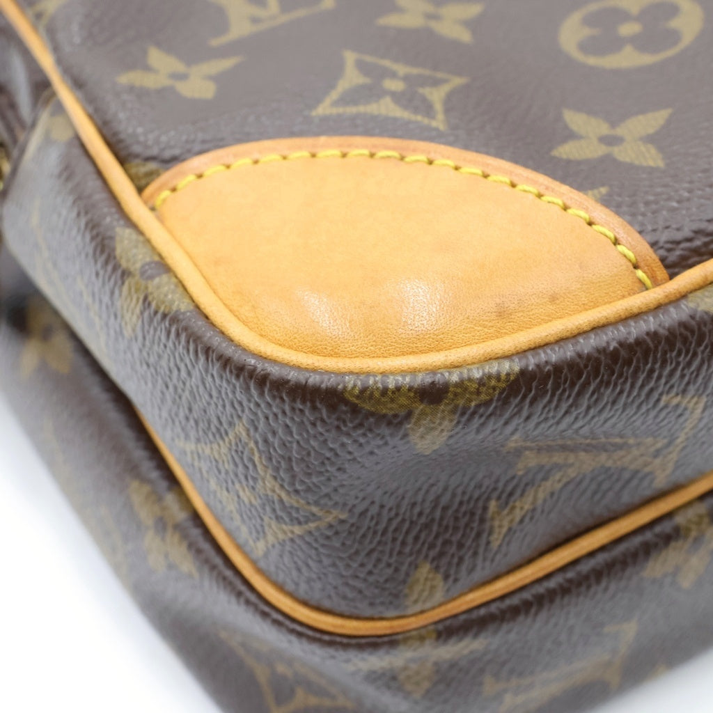 LOUIS VUITTON(ルイヴィトン) モノグラム アマゾン ショルダーバッグ ミニバッグ ブラウン レザー×PVC M45236 ゴールド金具 レディース