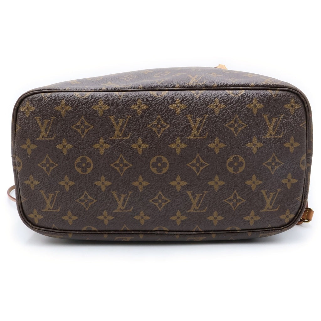 LOUIS VUITTON(ルイヴィトン) モノグラム ネヴァーフルMM 新型 トートバッグ ハンドバッグ ブラウン レザー×PVC M41178 ゴールド金具 レディース