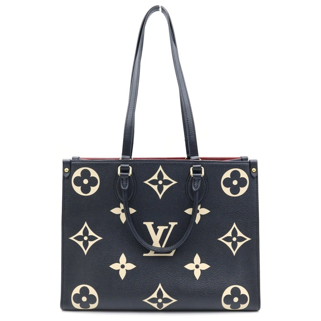 LOUIS VUITTON(ルイヴィトン) モノグラムアンプラントオンザゴーMM ハンド トートバッグ ゴールド金具 ブラック M45495 RFID レディース