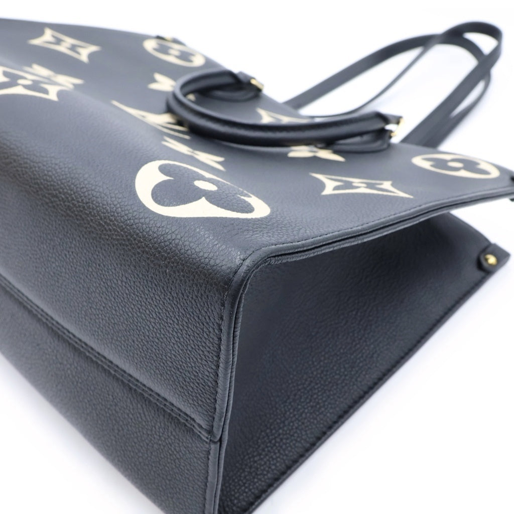 LOUIS VUITTON(ルイヴィトン) モノグラムアンプラントオンザゴーMM ハンド トートバッグ ゴールド金具 ブラック M45495 RFID レディース