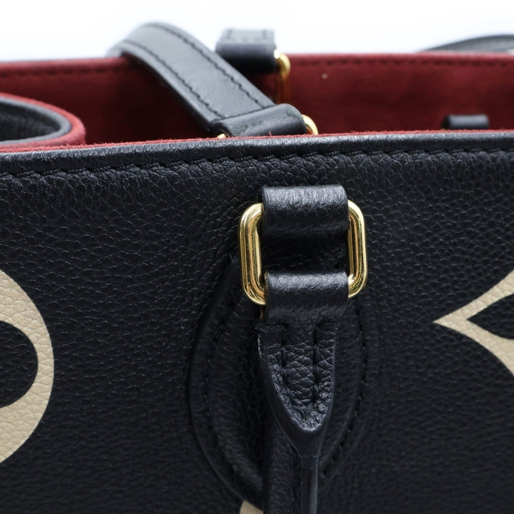 LOUIS VUITTON(ルイヴィトン) モノグラムアンプラントオンザゴーMM ハンド トートバッグ ゴールド金具 ブラック M45495 RFID レディース
