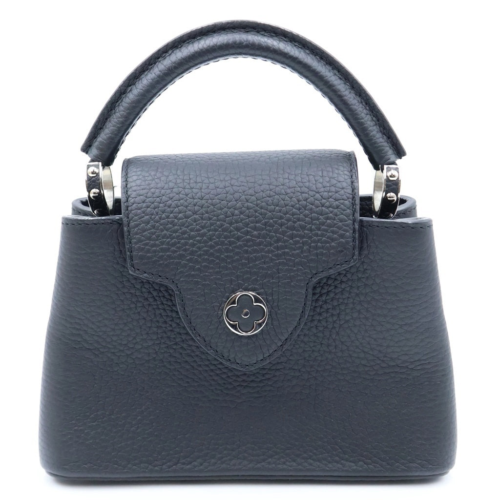 LOUIS VUITTON(ルイヴィトン) カプシーヌ MINI トリヨンレザー 2WAYショルダーバッグ ハンドバッグ ブラック M26351 シルバー金具 レディース