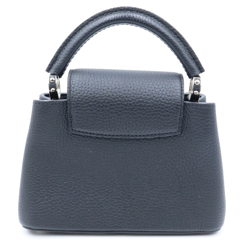 LOUIS VUITTON(ルイヴィトン) カプシーヌ MINI トリヨンレザー 2WAYショルダーバッグ ハンドバッグ ブラック M26351 シルバー金具 レディース