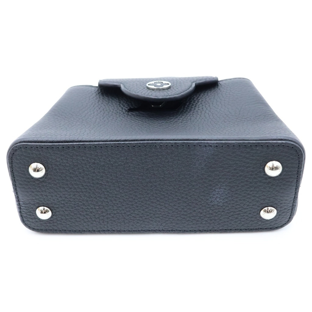 LOUIS VUITTON(ルイヴィトン) カプシーヌ MINI トリヨンレザー 2WAYショルダーバッグ ハンドバッグ ブラック M26351 シルバー金具 レディース