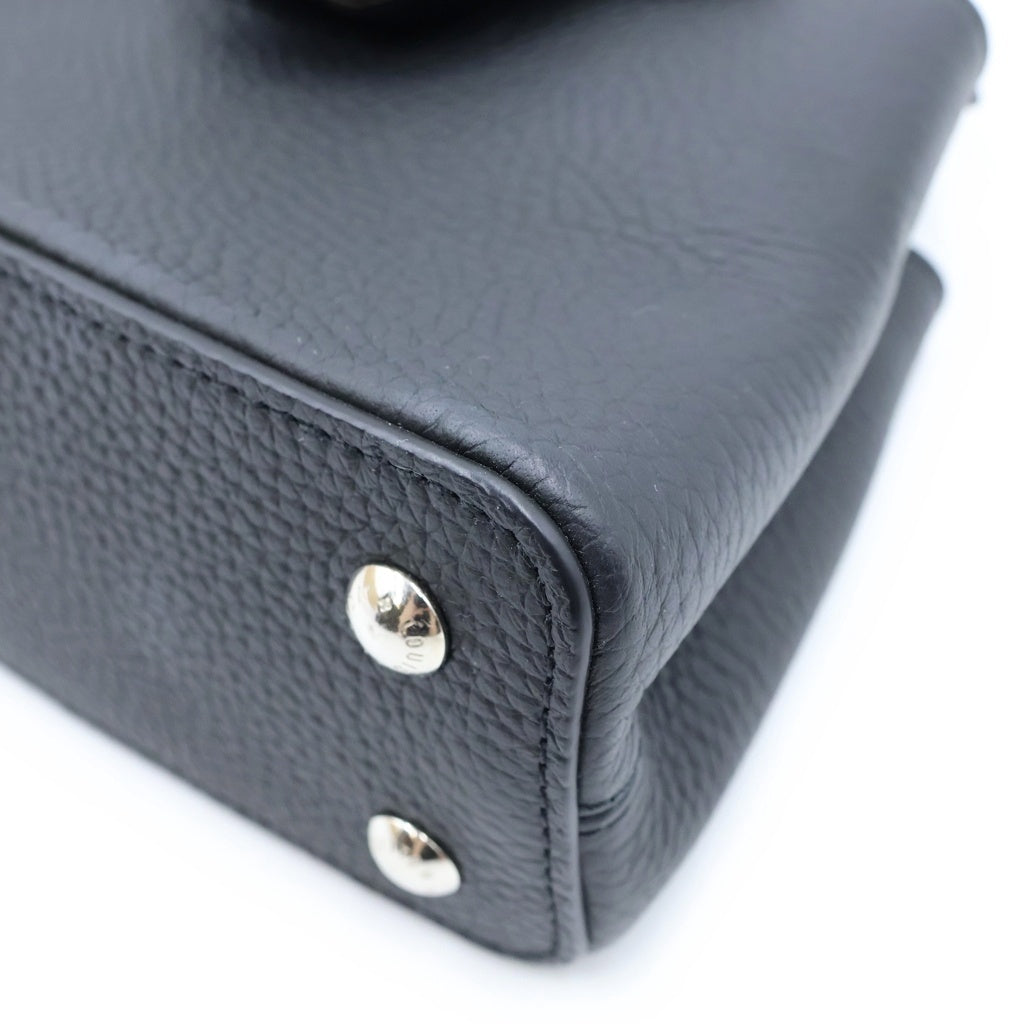 LOUIS VUITTON(ルイヴィトン) カプシーヌ MINI トリヨンレザー 2WAYショルダーバッグ ハンドバッグ ブラック M26351 シルバー金具 レディース