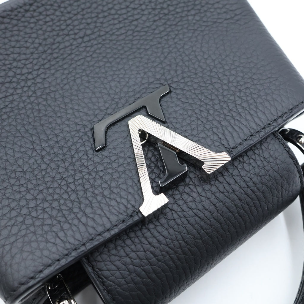 LOUIS VUITTON(ルイヴィトン) カプシーヌ MINI トリヨンレザー 2WAYショルダーバッグ ハンドバッグ ブラック M26351 シルバー金具 レディース