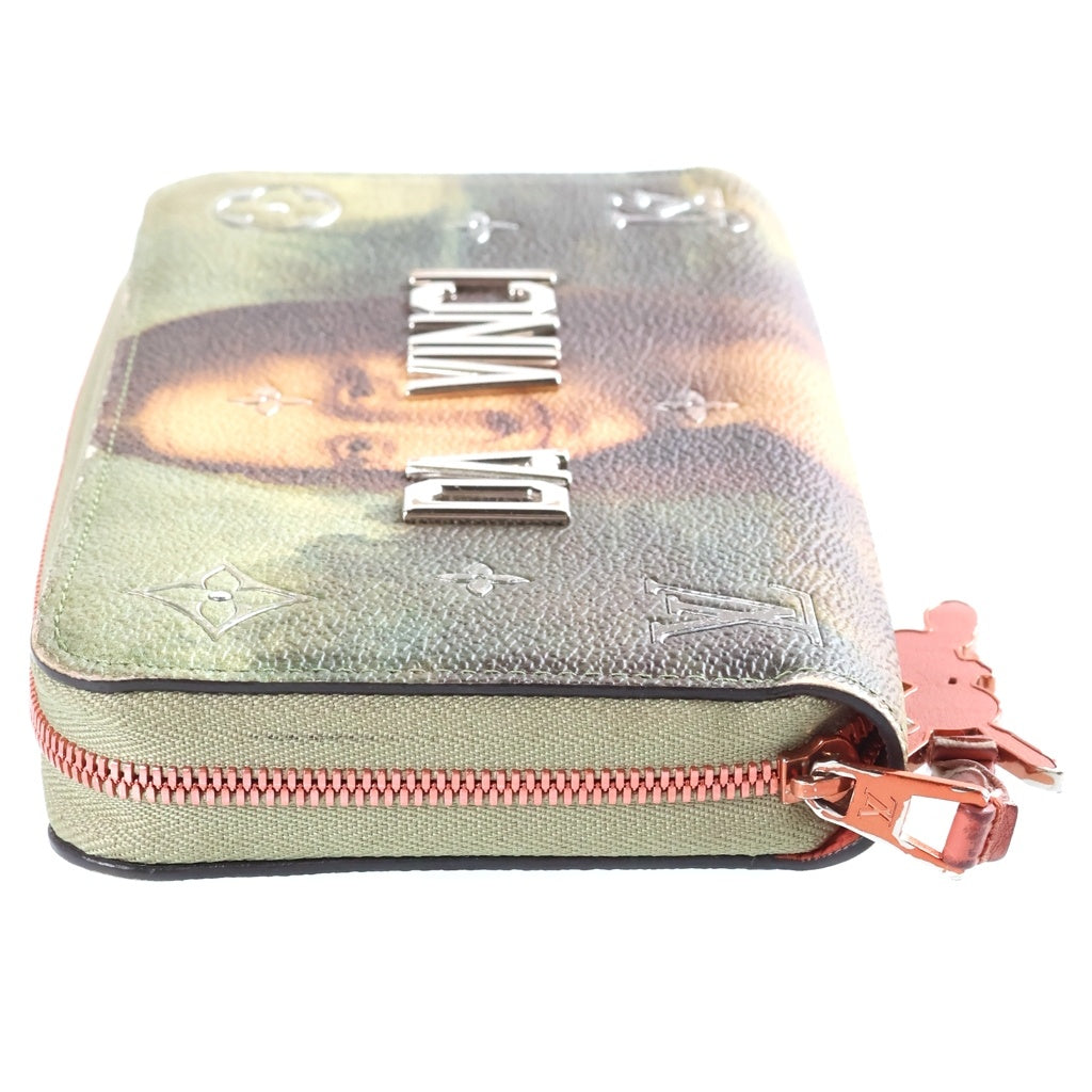 LOUIS VUITTON(ルイヴィトン) ×ジェフクーンズ モノグラムセルティ マスターズコレクション モナリザ ジッピーウォレット PVC レザー ラウンドファスナー長財布 カーキ系 M64606 SP2167