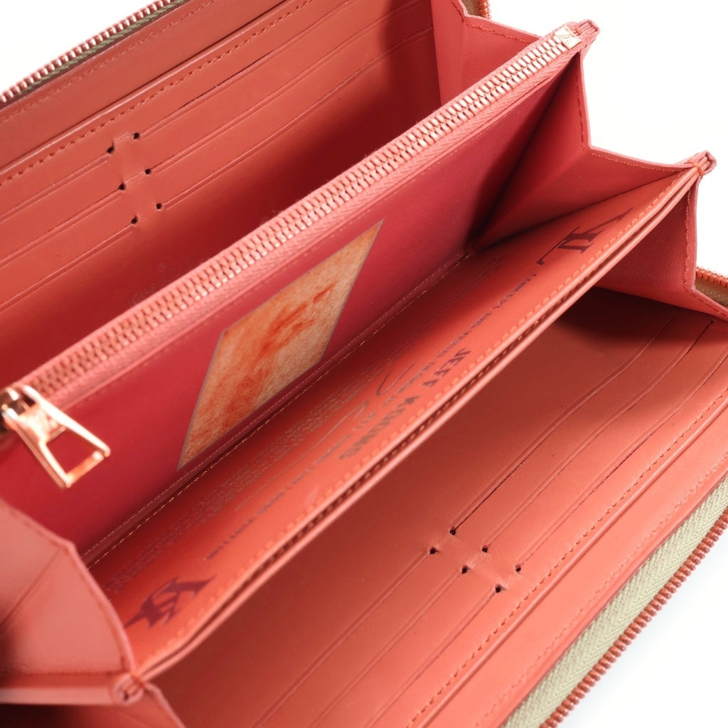 LOUIS VUITTON(ルイヴィトン) ×ジェフクーンズ モノグラムセルティ マスターズコレクション モナリザ ジッピーウォレット PVC レザー ラウンドファスナー長財布 カーキ系 M64606 SP2167