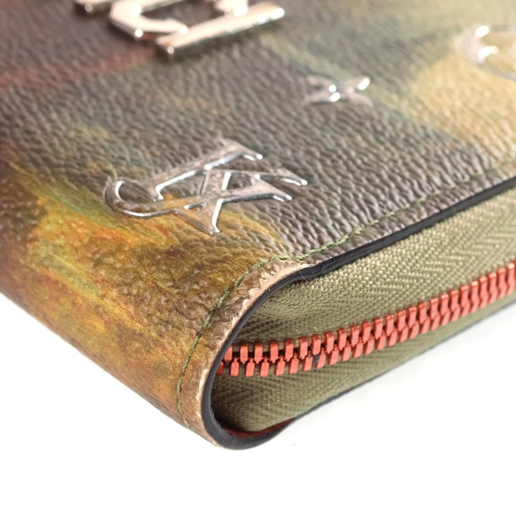 LOUIS VUITTON(ルイヴィトン) ×ジェフクーンズ モノグラムセルティ マスターズコレクション モナリザ ジッピーウォレット PVC レザー ラウンドファスナー長財布 カーキ系 M64606 SP2167