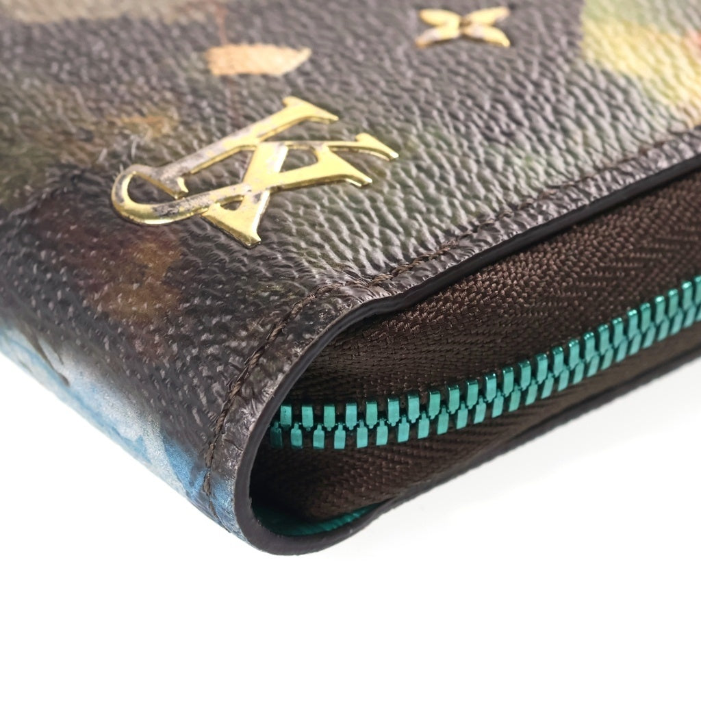 LOUIS VUITTON(ルイヴィトン) ×ジェフクーンズ モノグラムセルティ マスターズコレクション 草上の昼食 ジッピーウォレット PVC レザー ラウンドファスナー長財布 カーキ系 M64602 SP2168