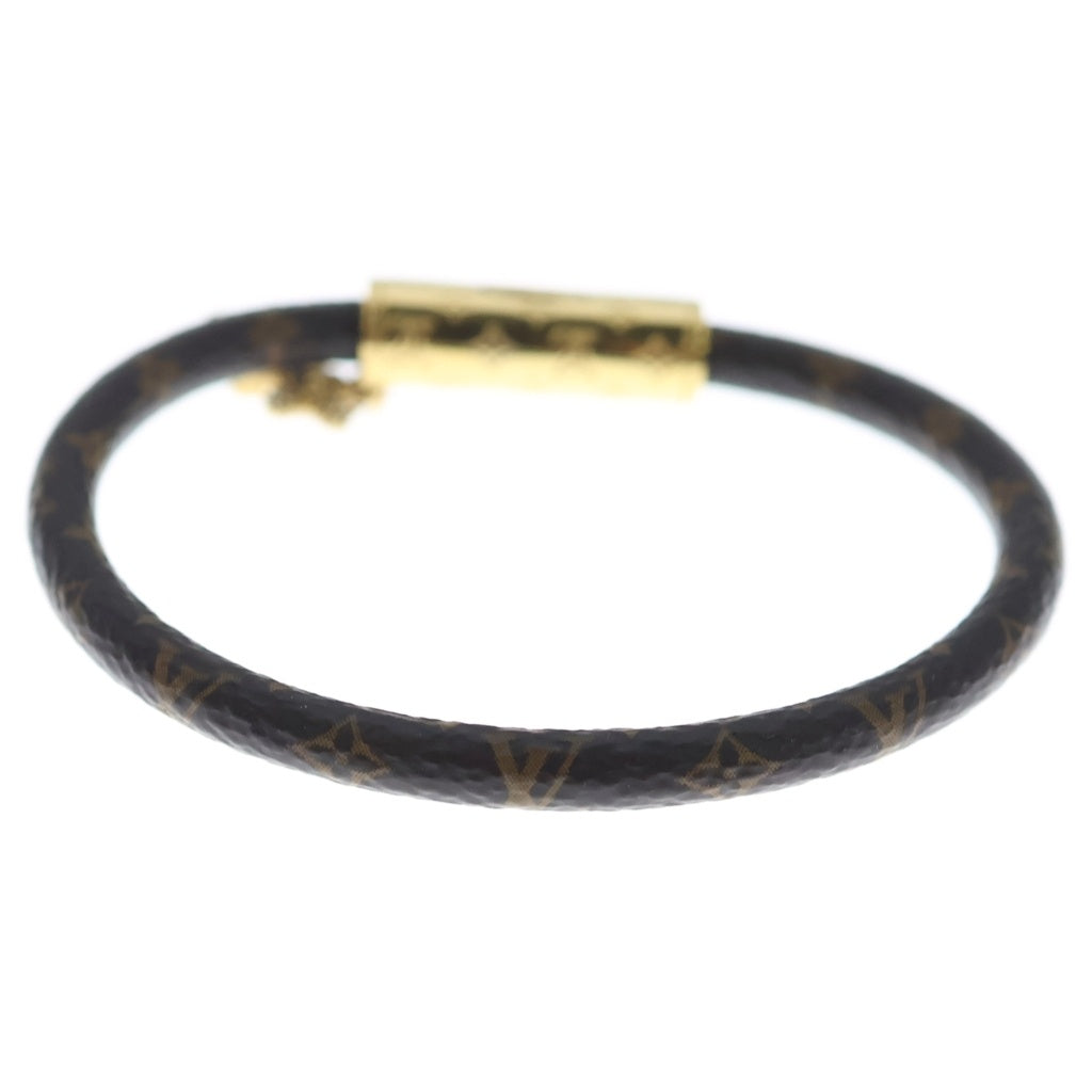 LOUIS VUITTON(ルイヴィトン) LV プッシュ モノグラム ブレスレット ゴールド×ブラウン M1035F レディース