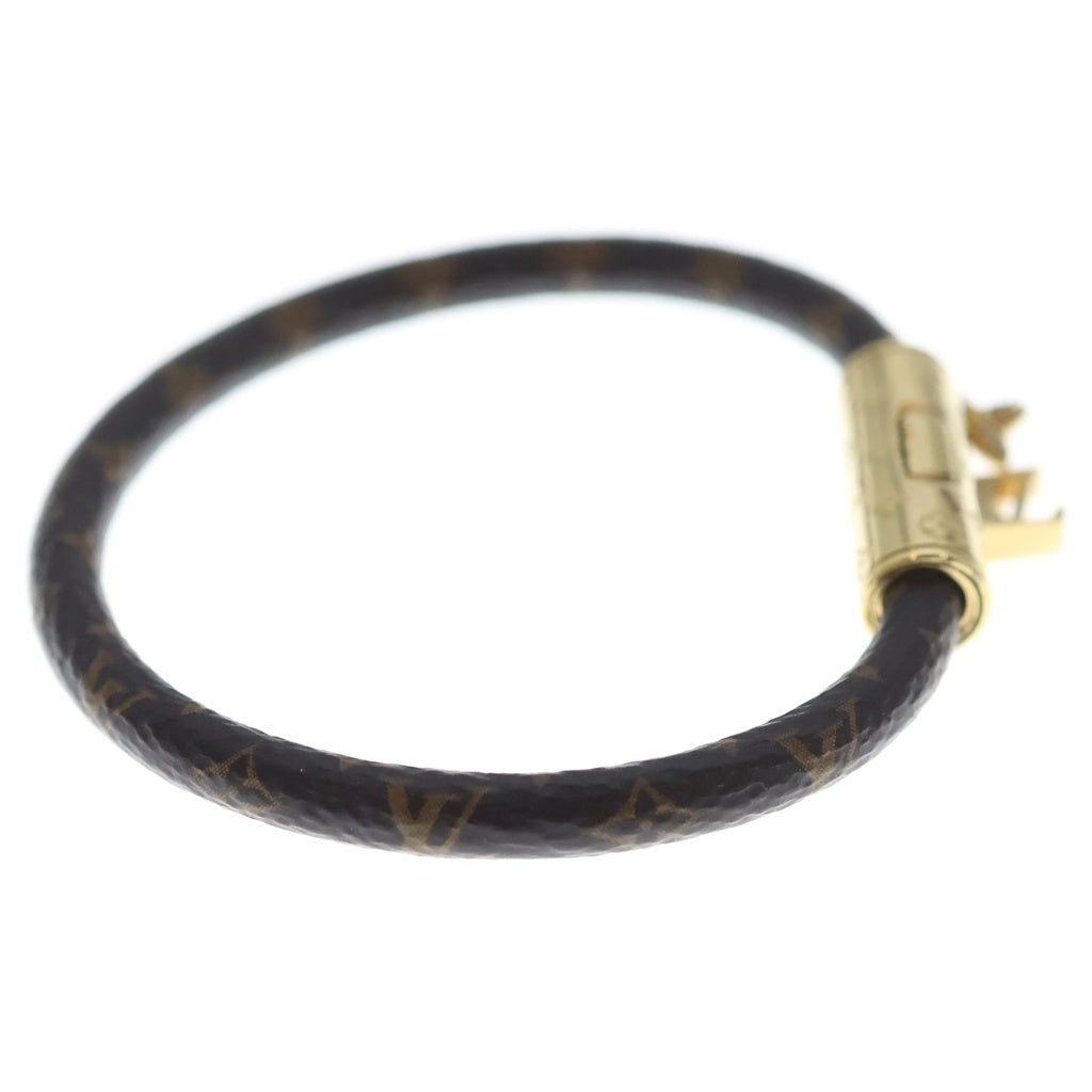 LOUIS VUITTON(ルイヴィトン) LV プッシュ モノグラム ブレスレット ゴールド×ブラウン M1035F レディース