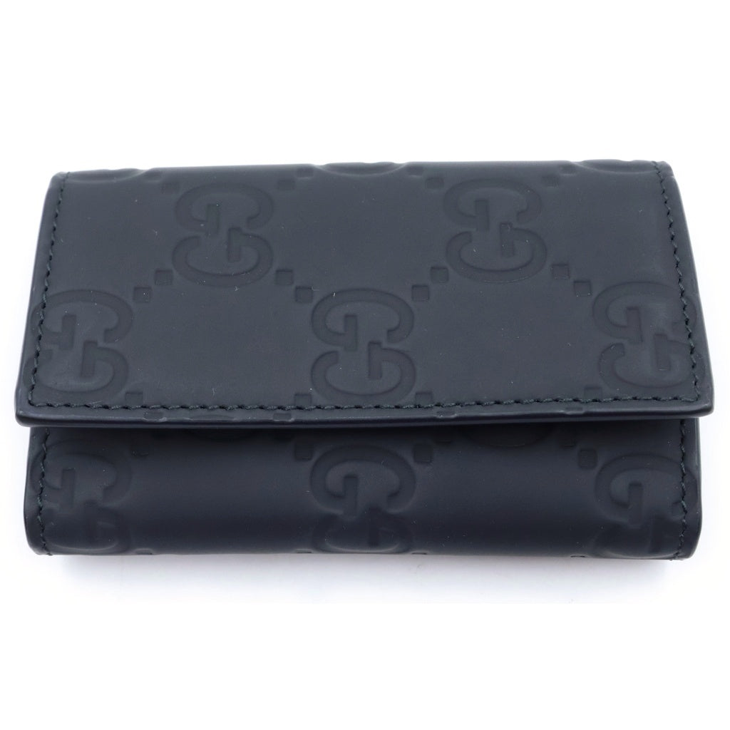 GUCCI(グッチ) ラバーエフェクト キーケース キーホルダー ブラック ラバー 771312 ブラック金具 レディース