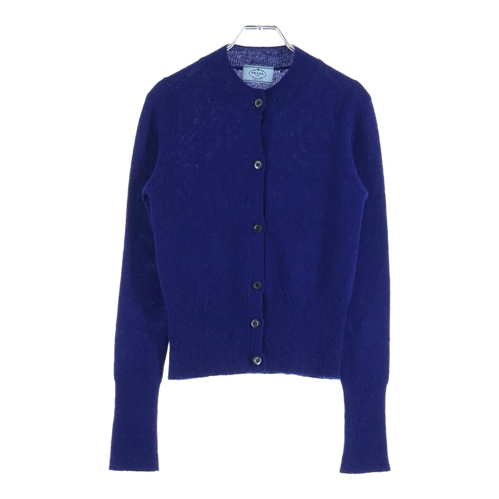 PRADA(プラダ) アルパカ ニット 長袖 カーディガン #38 ブルー #M ネイビー レディース