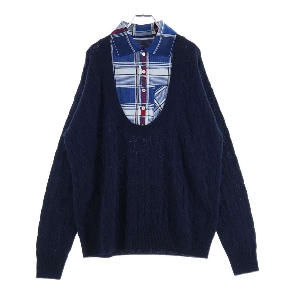 LOEWE(ロエベ) キャメル ポロシャツ コンビニット 長袖 ニット セーター