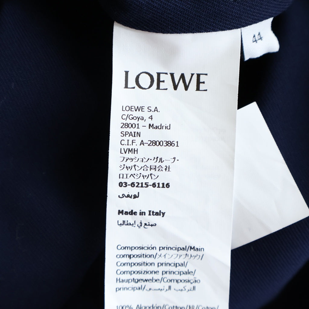 LOEWE(ロエベ) アナグラム コットン フーデッドジャケット ブルゾン アウター #44 ネイビー