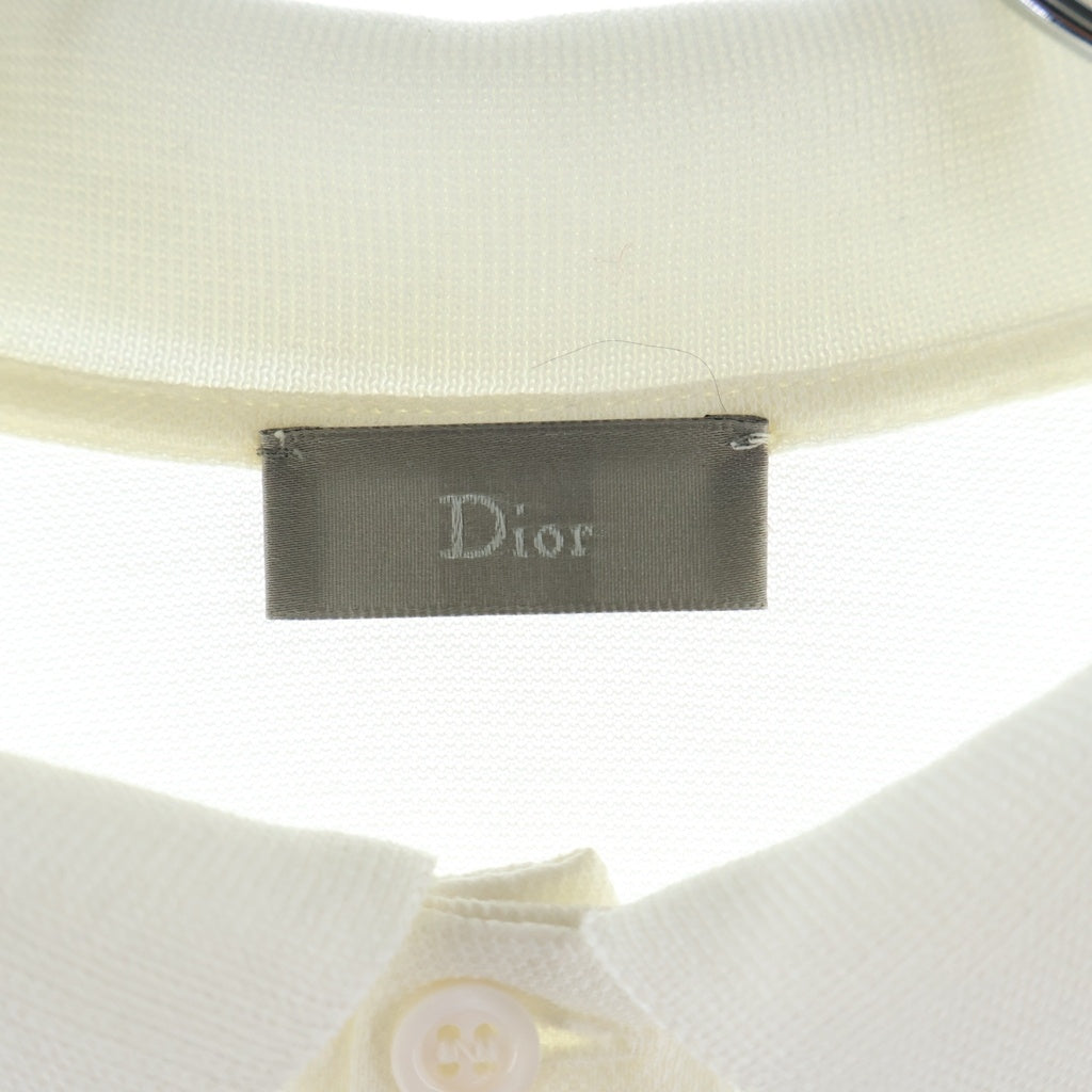 Christian Dior(クリスチャンディオール) 10s クリス期 ボーダーライン 半袖ポロシャツ カットソー コットン イタリア製 ホワイト/グレー 263J812R0331 レディース